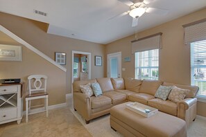 Smart TV, DVD player, books, video library