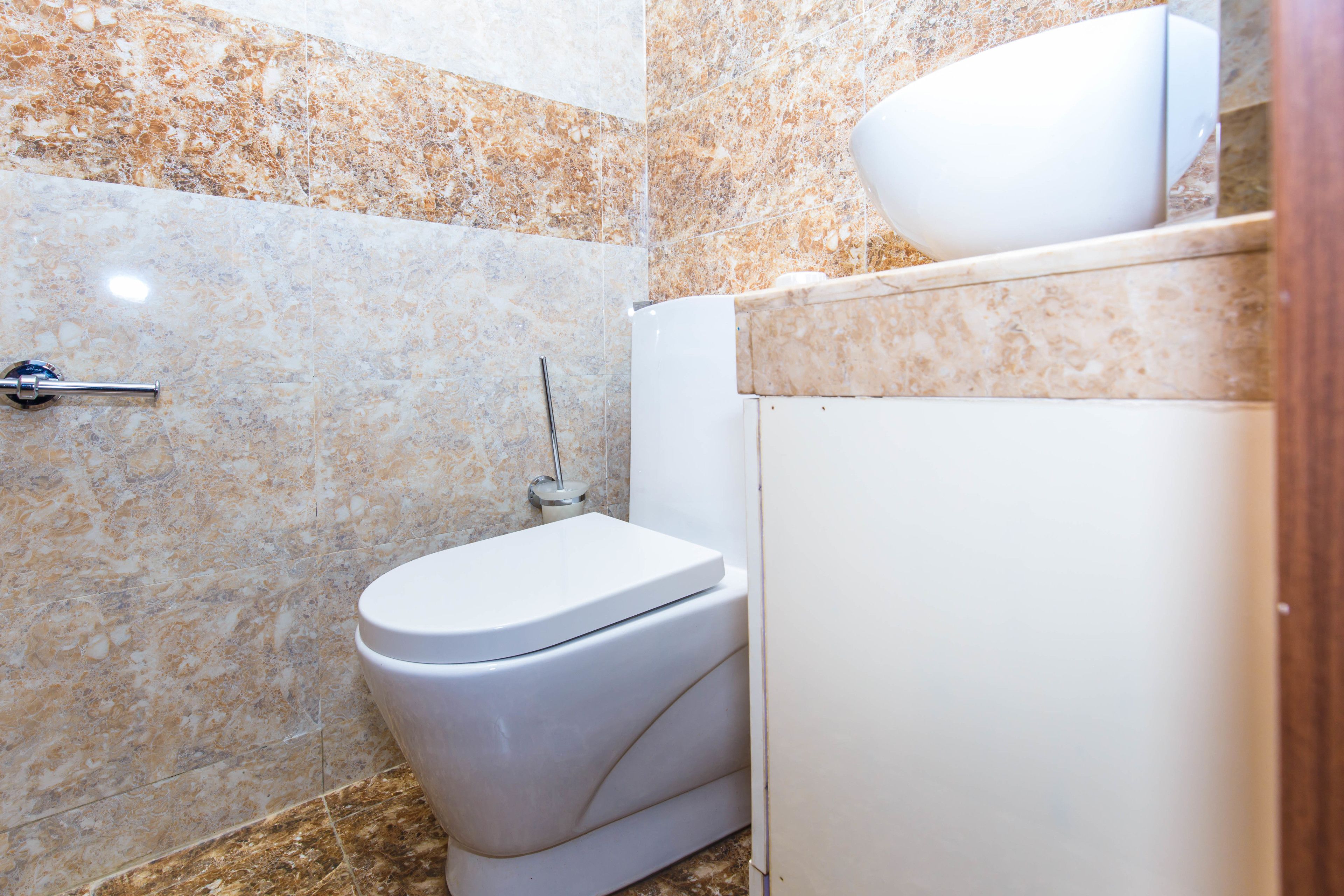 shower, rainfall showerhead, hair dryer, slippers