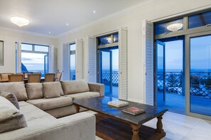 Deluxe Villa, 6 Bedrooms, Private Pool | Living area | Flat-screen TV - Castle Rock Villa (Cape Town)