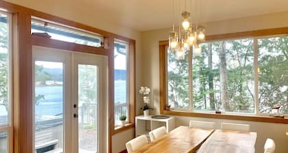 Oceanfront House on 3 Acres with Hot Tub and Private Beach and Dock