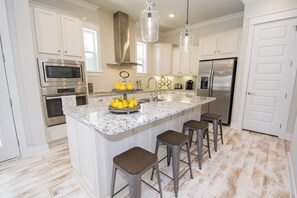 Fridge, microwave, oven, stovetop - Top Rated 3BR Townhome on 30A with LSV + 4 Bikes. Enjoy Beach, Pools + Fun! (Inlet Beach)