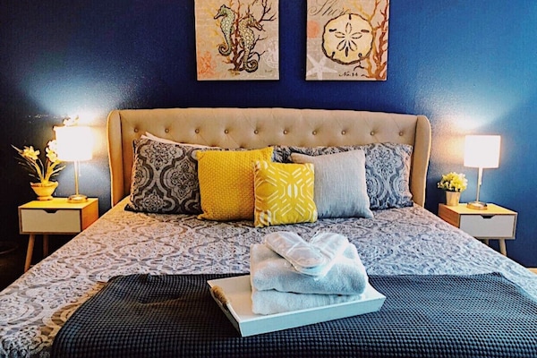 Large master bedroom with King size bed
