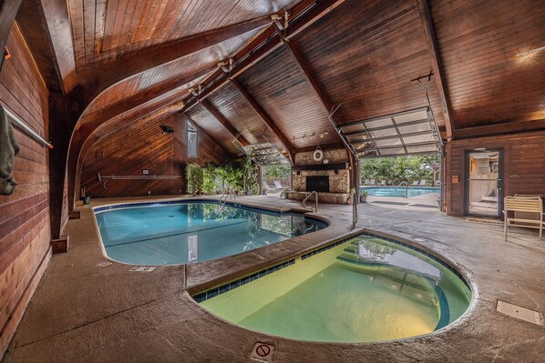 Indoor pool, outdoor pool