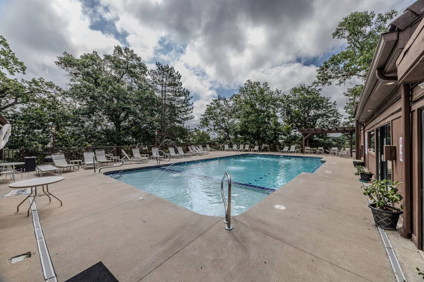 A heated pool