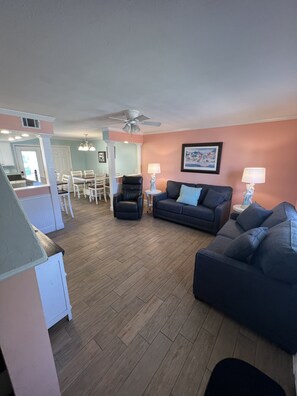 TV, fireplace, DVD player
