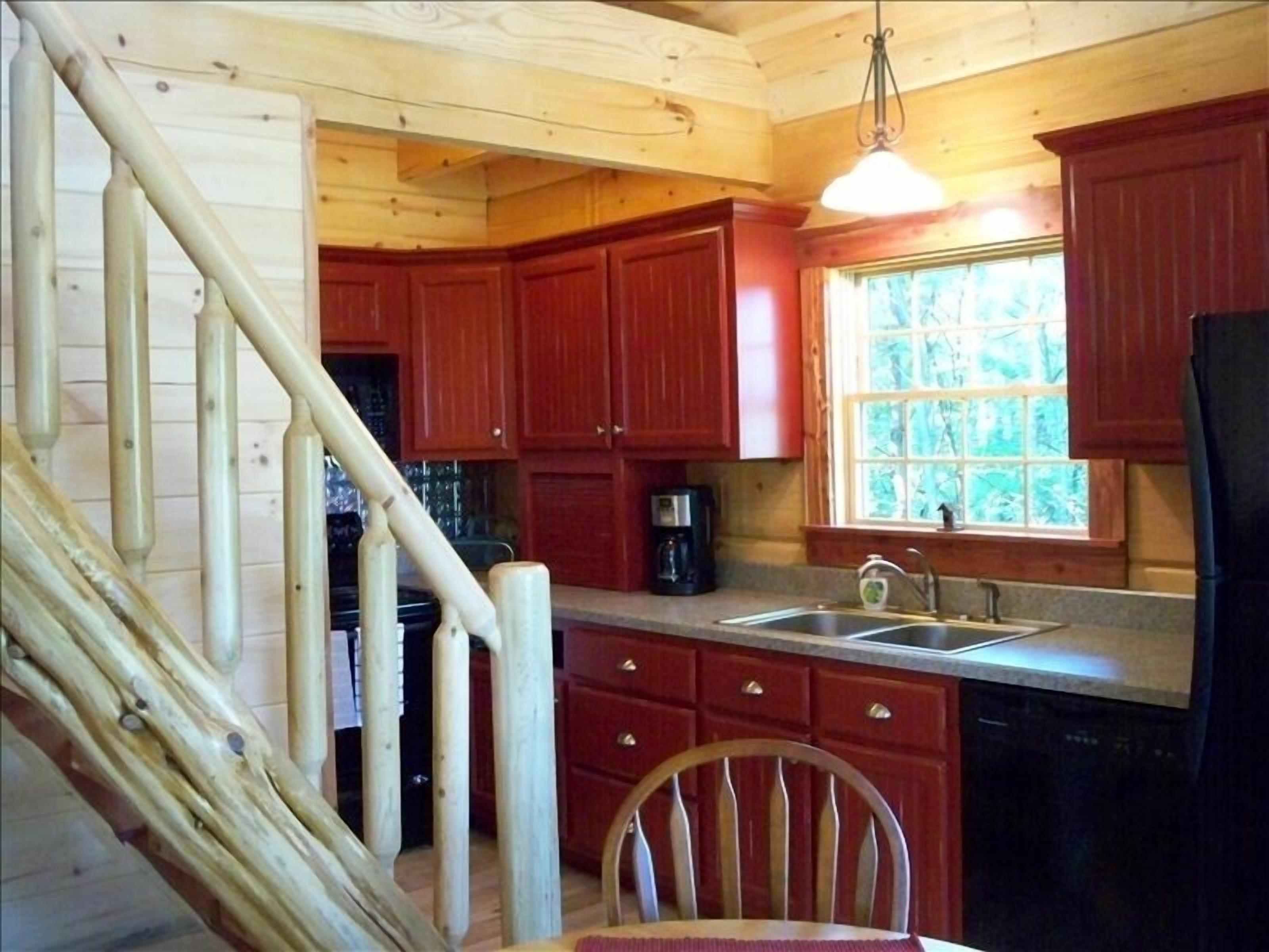 Beautiful Turkey Hill Log Cabin Located on 20 Acres of Hilltop Property