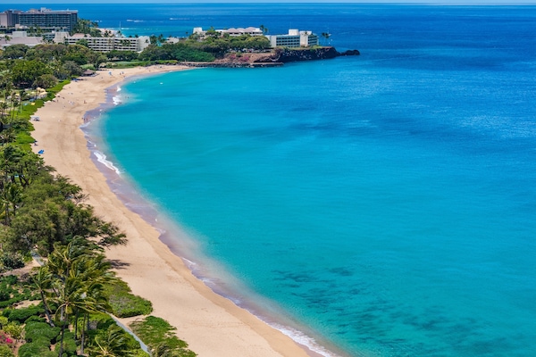 Beach nearby, sun loungers, beach towels