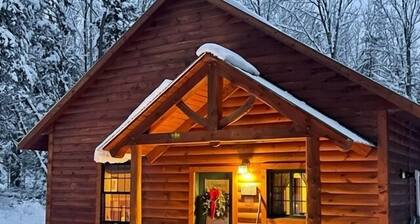 Invitation chalet cabine en bois dans les montagnes vertes du Vermont