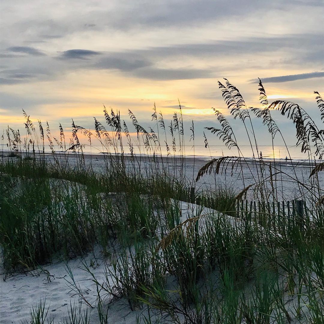 En la playa, camastros y toallas de playa 