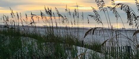 Am Strand, Liegestühle, Strandtücher