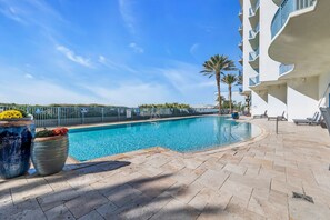 Outdoor pool, a heated pool