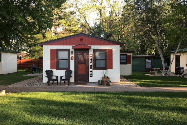 Each of the 5 cabins are complete with private table, grill, and firepit!