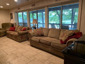 Smart TV, DVD player, books, video library