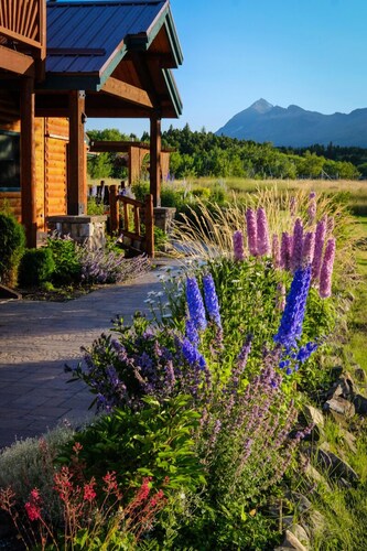 The Rising Wolf , with sunset views of Glacier Park 