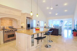 Fridge, microwave, oven, stovetop - Luxurious 2 Bdr Beachfront Villa - Coral Beach House - Excellent Cayman value! (Bodden Town)