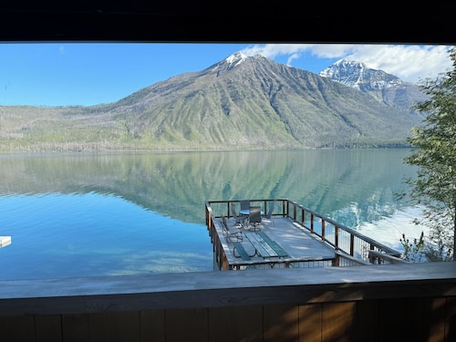 Inside Glacier National Park, Lakefront cabin