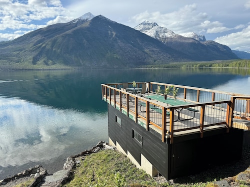 Inside Glacier National Park, Lakefront cabin