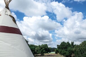 Tent, Shared Bathroom, Lagoon View (Tipi) | View from room