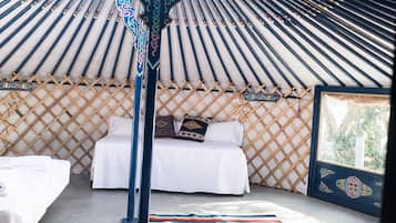 Deluxe-Bungalow, eigenes Bad, Blick auf die Lagune (Yurtas) | Babybetten