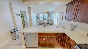 Condo, 2 Bedrooms | Private kitchen | Fridge, oven, coffee/tea maker, toaster - Destin On The Gulf 407 2 Bedroom Condo by RedAwning (Destin)