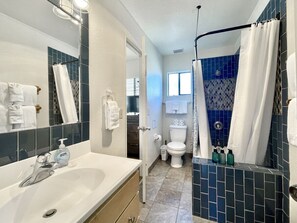 Hair dryer, towels