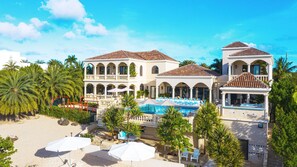 Exterior - By Owners - BEACHFRONT VILLA 11,000 SF LUXURY VILLA + SUV + POOL/SPA + FIREPIT (Anguilla, British West Indies)