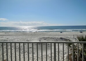 On the beach, sun-loungers, beach towels - SUNCHASE 101/1st floor, direct Gulf front. (gulf shores)