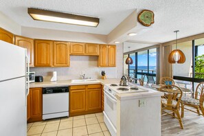 Fridge, microwave, oven, stovetop - A Beautiful Condo at the Waters Edge with a Great View (Koloa)