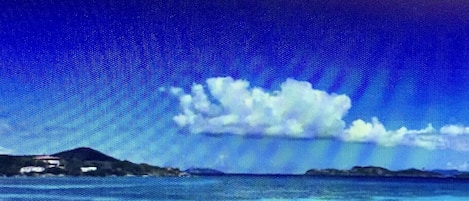 On the beach, sun loungers, beach towels