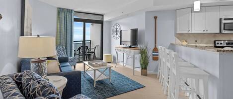 Smart TV, DVD player, books, video library