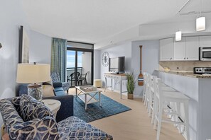 Smart TV, DVD player, books, video library