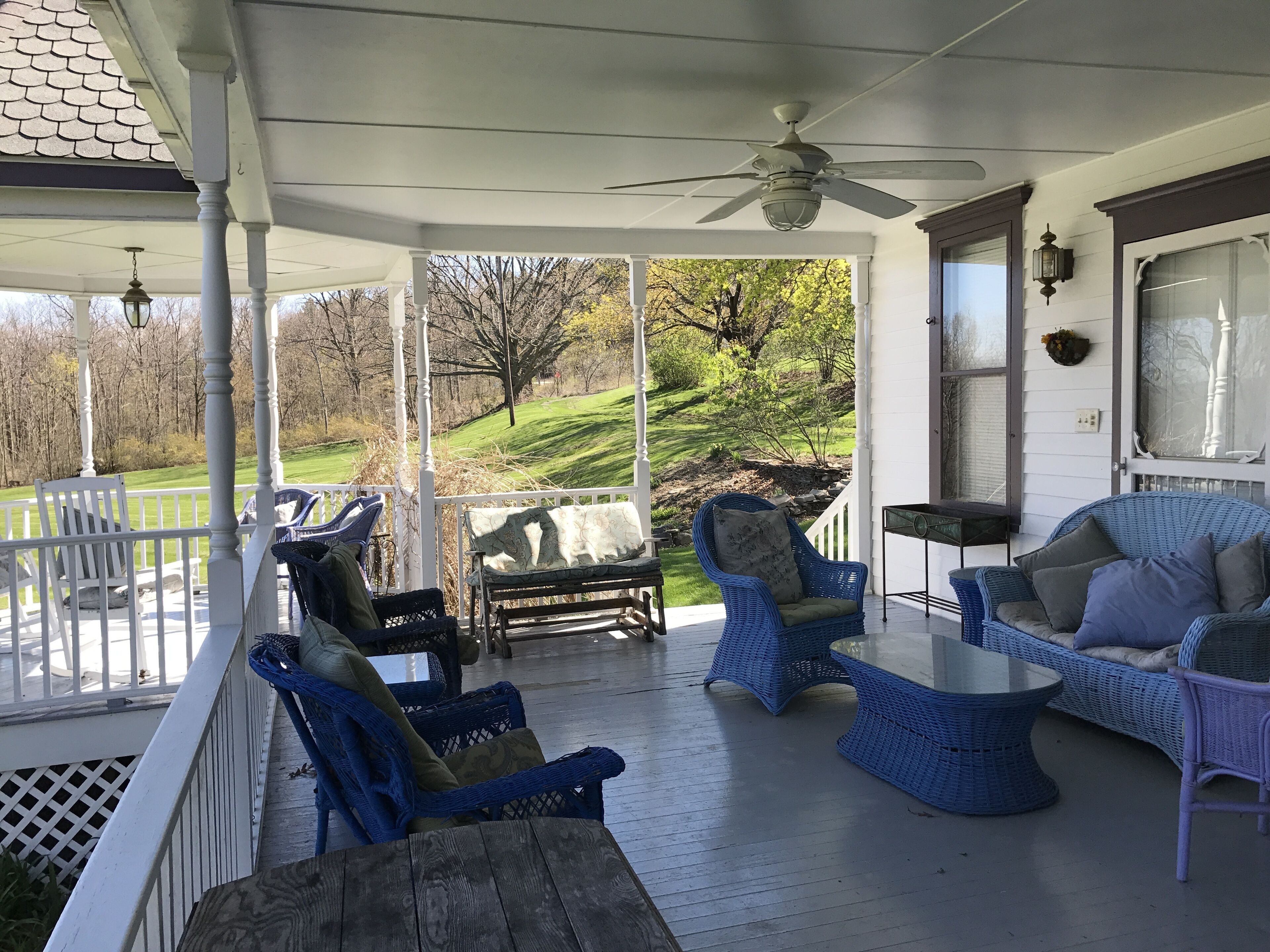 View of the front porch