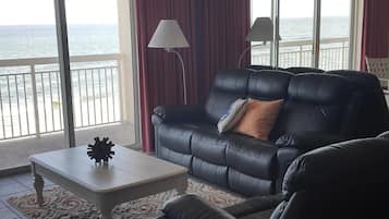 Smart TV, DVD player, books, video library