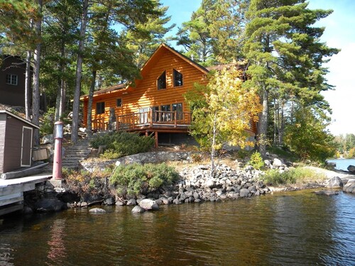 Luxurious Wilderness New Log Home Borders Bwca, National Park