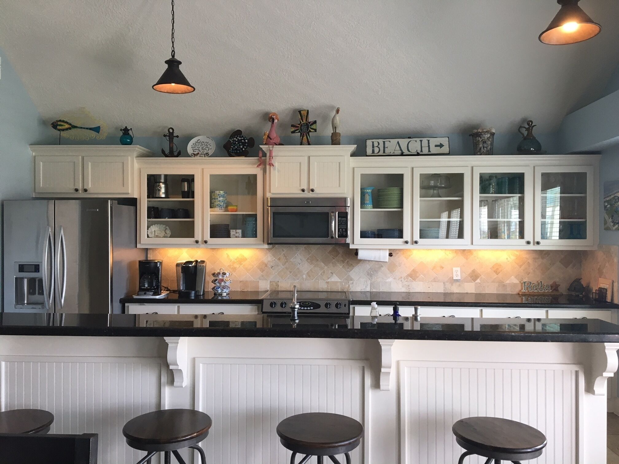 Ocean views off the deck of this 3rd row Crystal Beach Home.