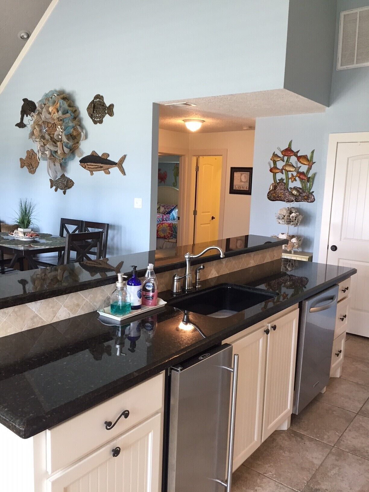 Ocean views off the deck of this 3rd row Crystal Beach Home.
