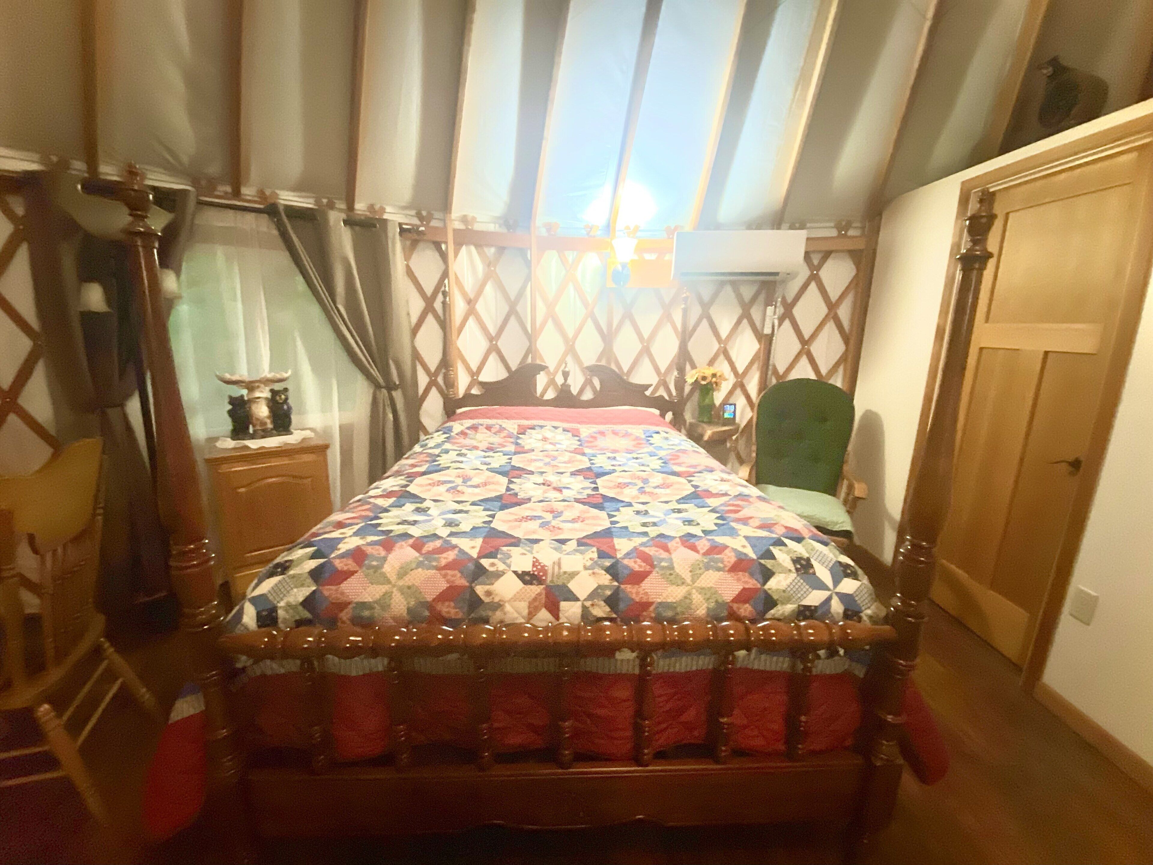 Yogi's Den is a playfully themed Yurt starring Yogi the bear and his pals.