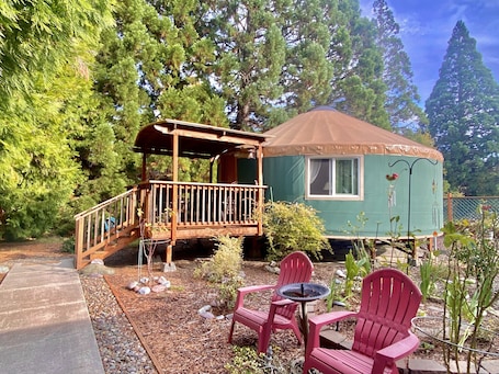 Property grounds. Yogi's Den is a playfully themed Yurt starring Yogi the bear and his pals.