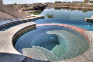 Outdoor pool, a heated pool - Riverfront Luxury Mansion, private Pool & Spa (Bullhead City)