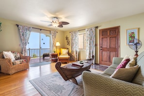 Smart TV, DVD player, books, music library