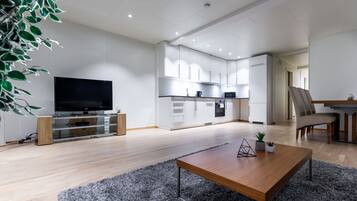 Deluxe-Apartment, 3 Schlafzimmer, 2 Bäder | Wohnbereich