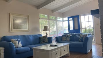 Smart TV, fireplace, Netflix, Hulu