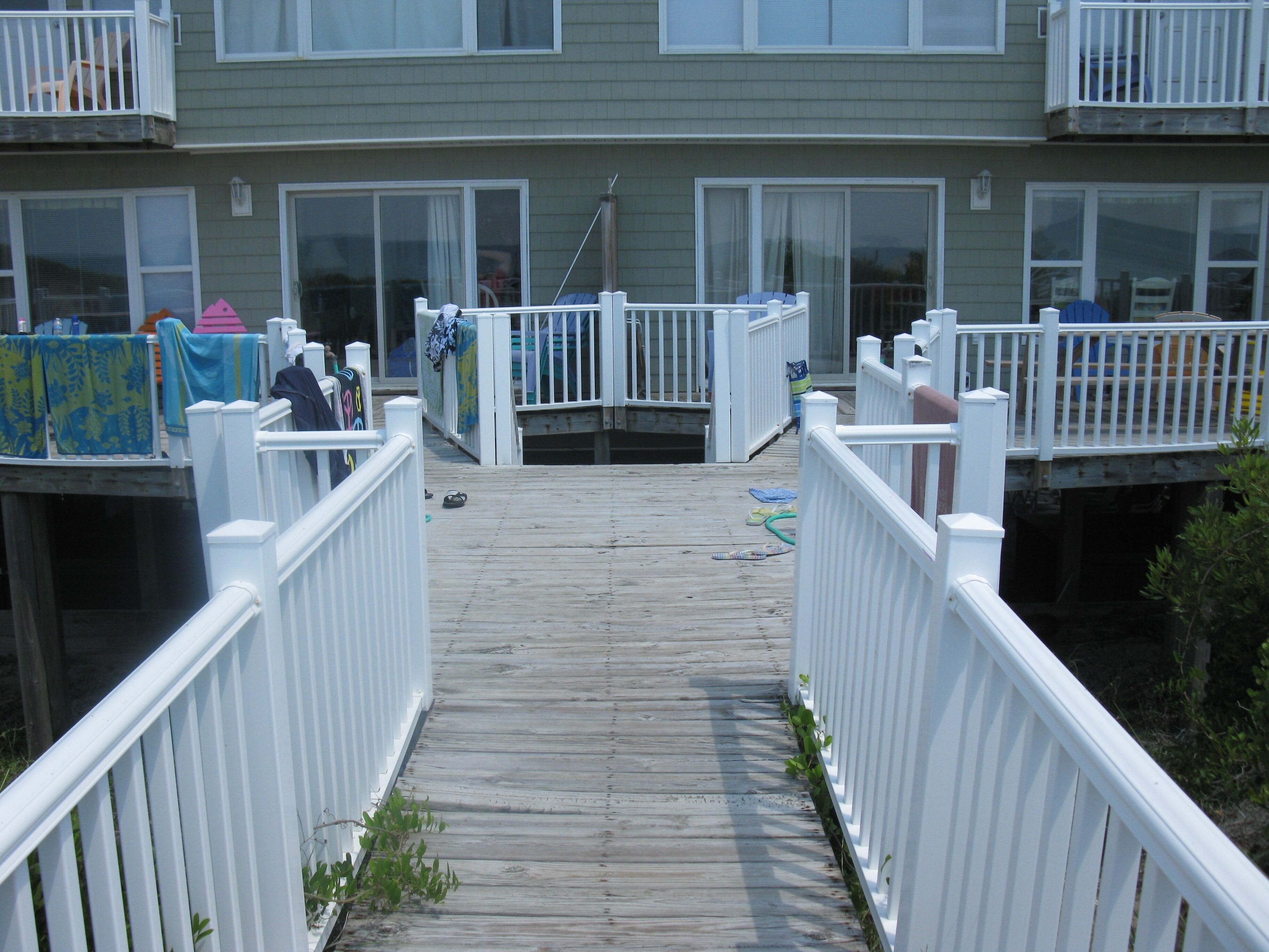 VIEW OF DECKS FROM BEACH