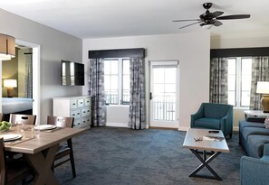 TV, DVD player, table tennis, video library