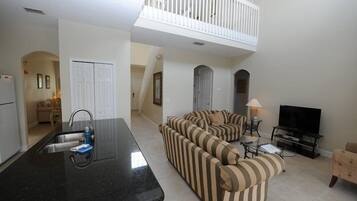 House | Living area | Flat-screen TV, foosball