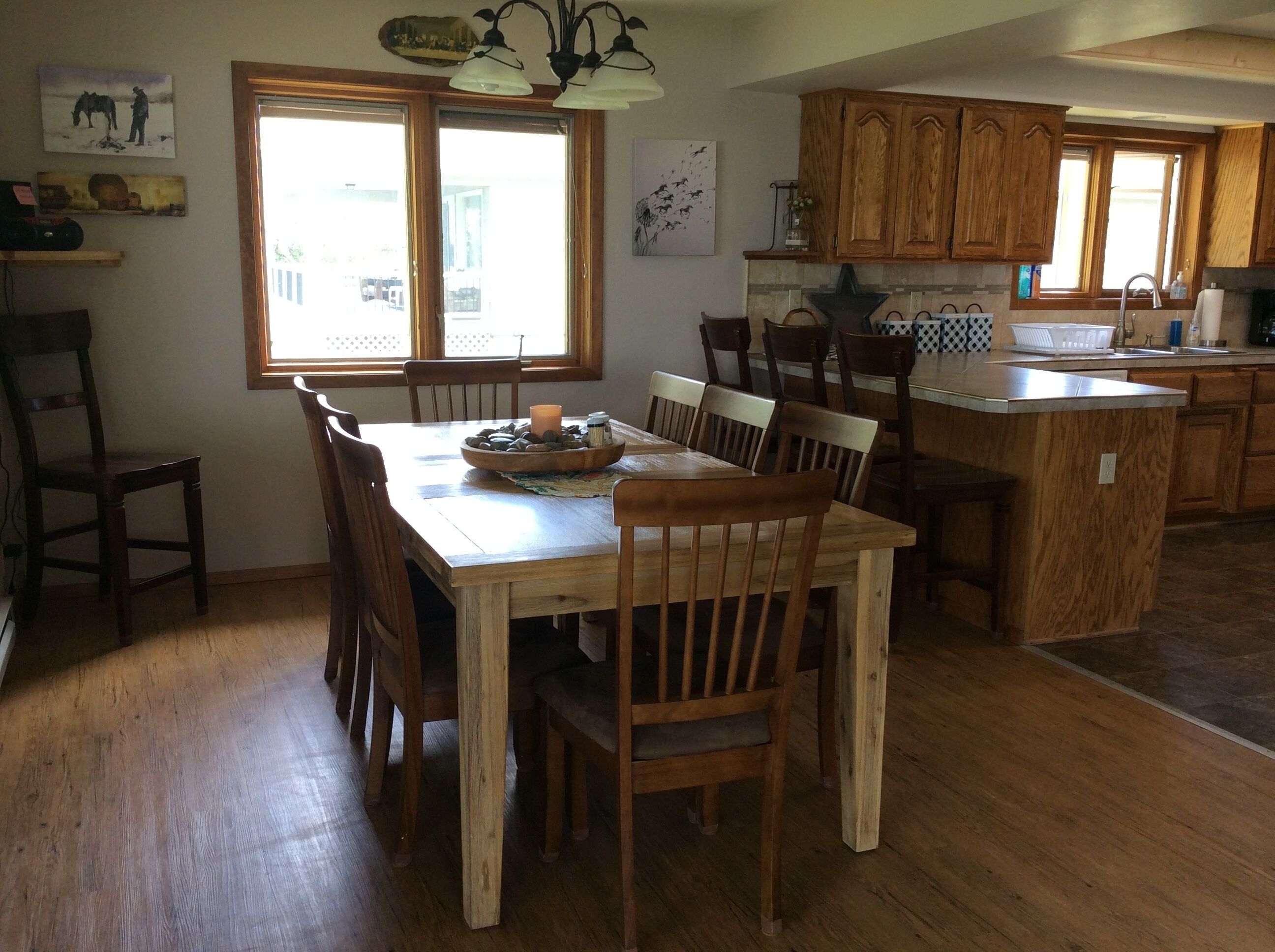 Prime Lakefront home w/guest house, dock, firepit, large yard