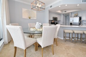 Dining - Modern beachfront condo w/ private balconies & elevator!✨ (Destin)