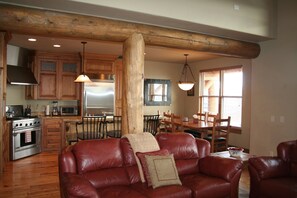 تلفزيون بشاشة مسطحة، مدفأة، مشغل دي في دي، كُتُب