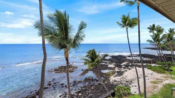 Plage, chaises longues, serviettes de plage