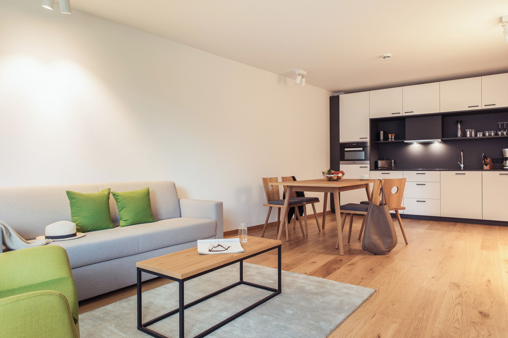 Premium Apartment (1 bedroom) with balcony or terrace | Living area | 30-inch flat-screen TV with satellite channels, TV, heated floors